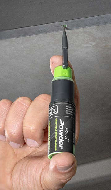 pica powder aandruk spuitbusje voor boorgaten